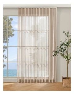 Kirra Sheer S-Fold Curtain Track Fits 140cm in Desert Rose