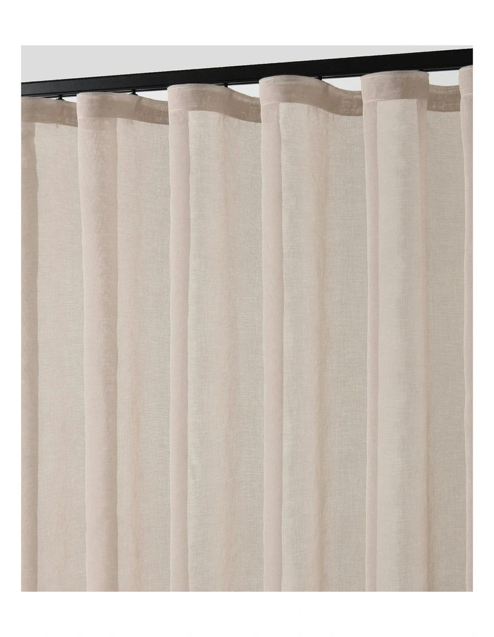 Kirra Sheer S-Fold Curtain Track Fits 140cm in Desert Rose image 2