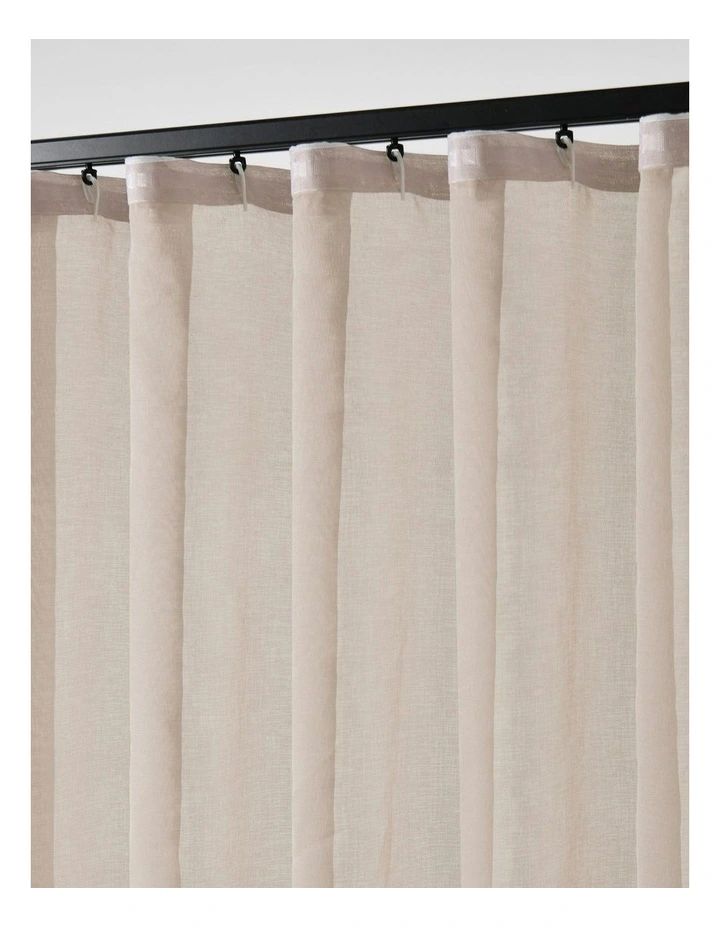 Kirra Sheer S-Fold Curtain Track Fits 140cm in Desert Rose image 5