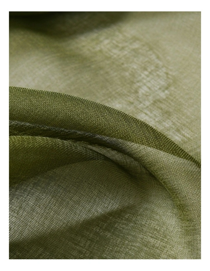 Kirra Sheer S-Fold Curtain Track Fits 140cm in Olive image 3
