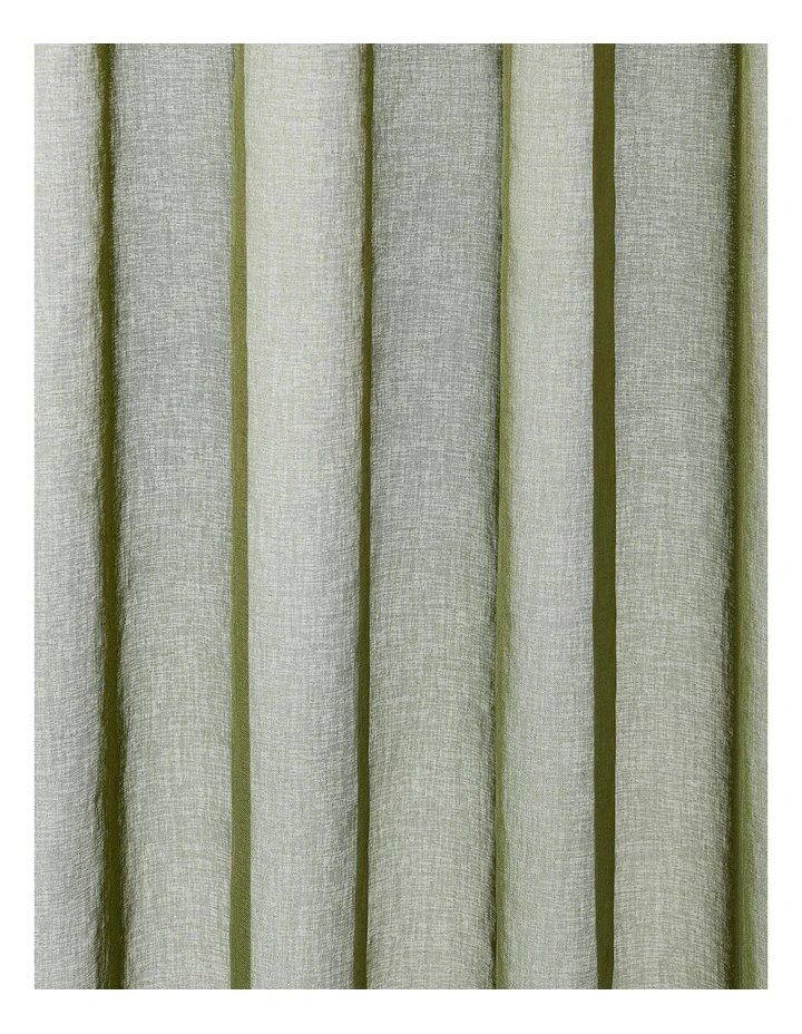 Kirra Sheer S-Fold Curtain Track Fits 140cm in Olive image 6