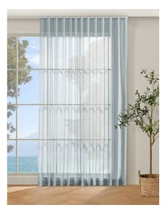 Kirra Sheer S-Fold Curtain Track Fits 140cm in Sky
