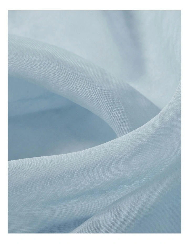 Kirra Sheer S-Fold Curtain Track Fits 140cm in Sky image 3