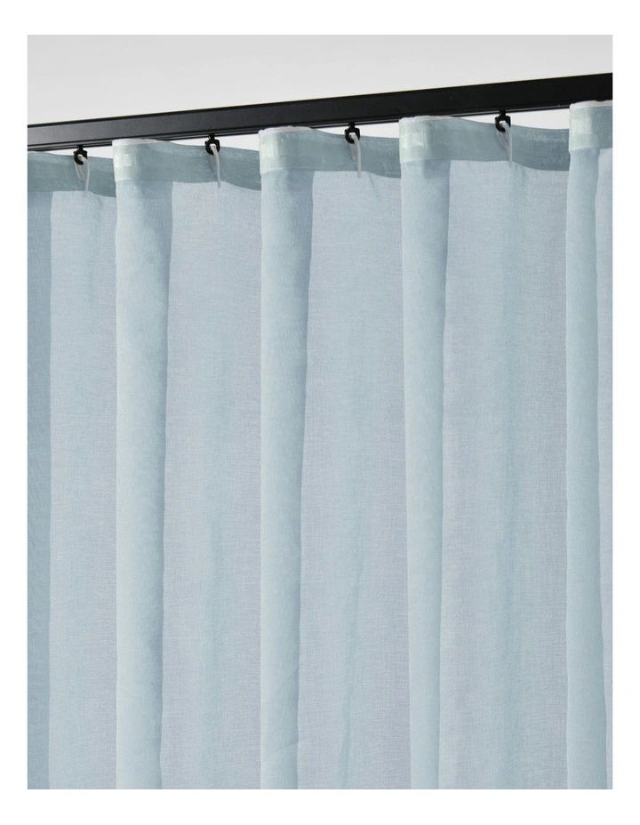 Kirra Sheer S-Fold Curtain Track Fits 140cm in Sky image 6