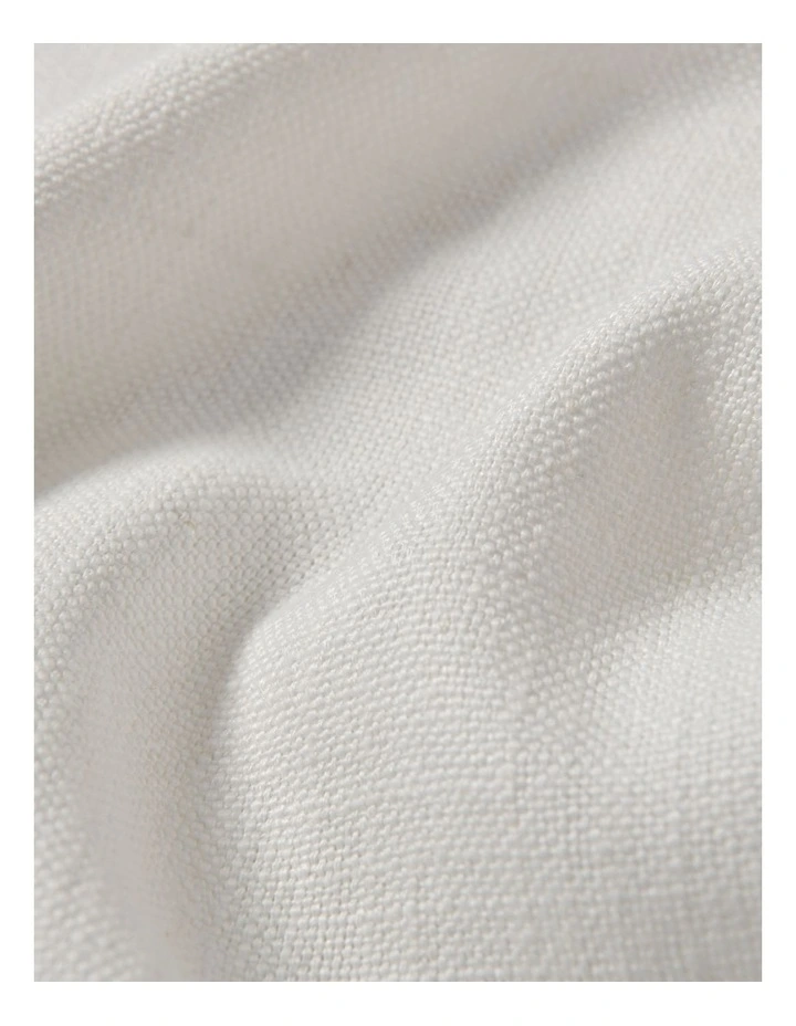 Adria Light Filtering Polyester/Linen Blend Concealed Tab Top Curtain 2 Pack in Snow image 5