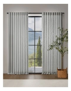 Adria Light Filtering Concealed Tab Top Curtain Twin Pack in Pewter