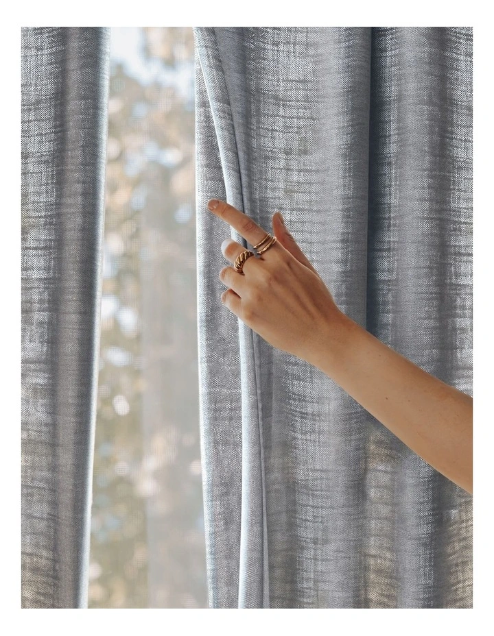 Adria Light Filtering Concealed Tab Top Curtain Twin Pack in Pewter image 2