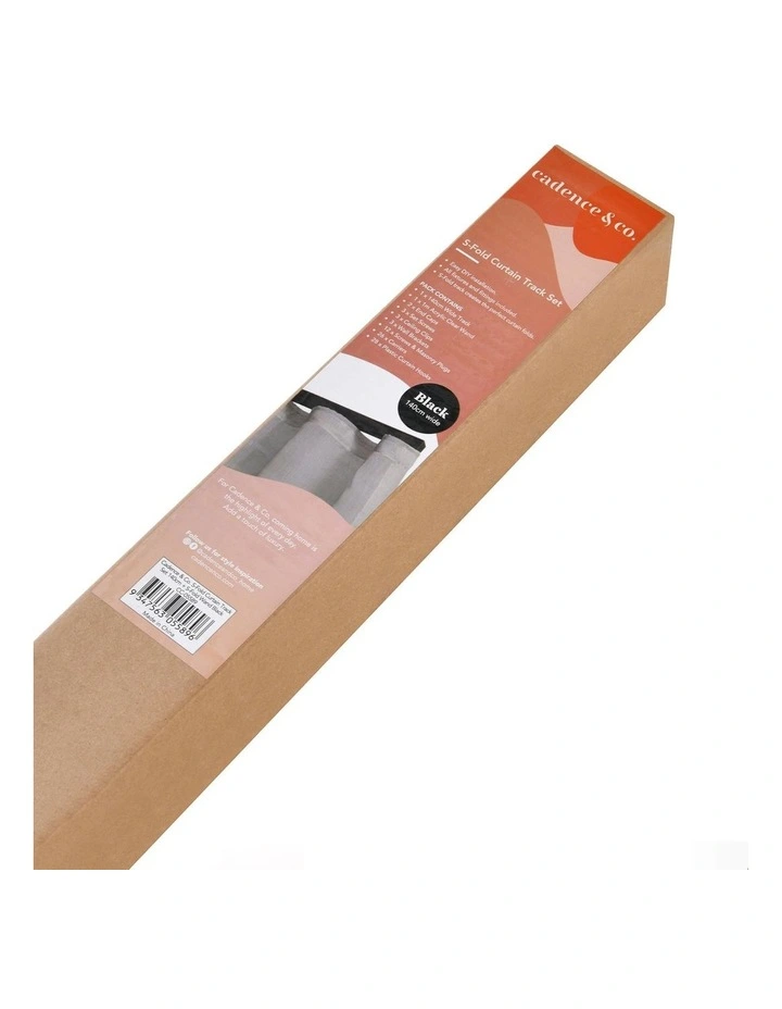 S-Fold Curtain Track Set 140cm in Black image 5