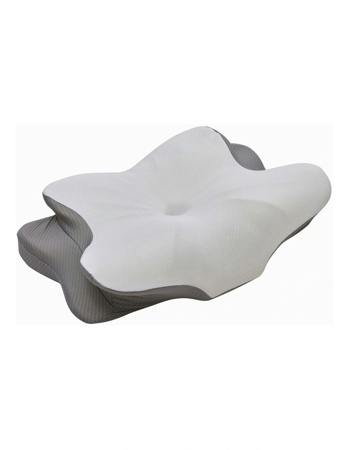 Cervical Memory Foam Neck Pillow in White image 1