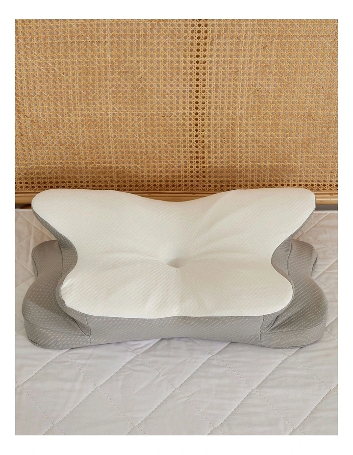 Cervical Memory Foam Neck Pillow in White image 7