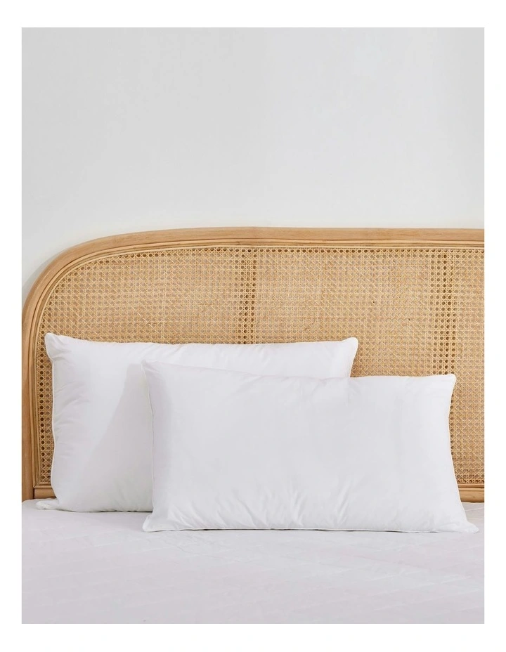 Bamboo Blend Pillow Twin Pack in White image 1