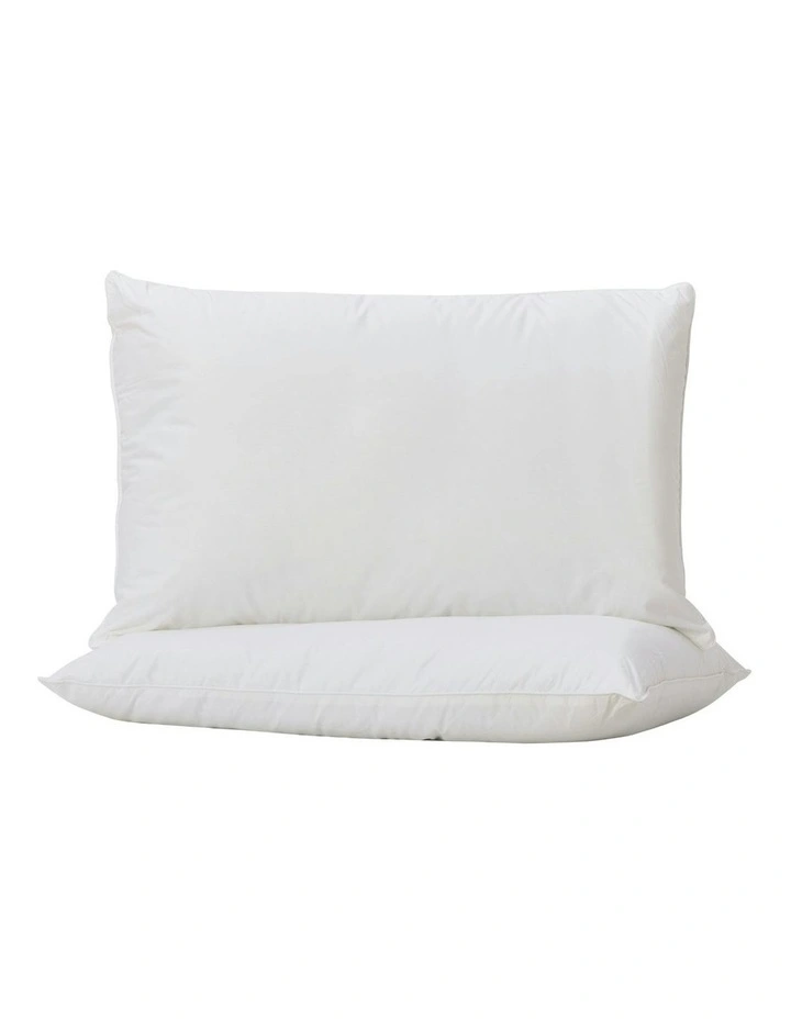 Bamboo Blend Pillow Twin Pack in White image 3