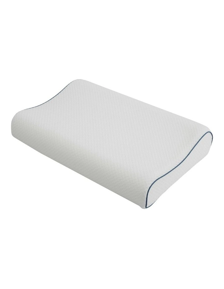 Tencel Contoured Memory Foam Pillow in White image 2