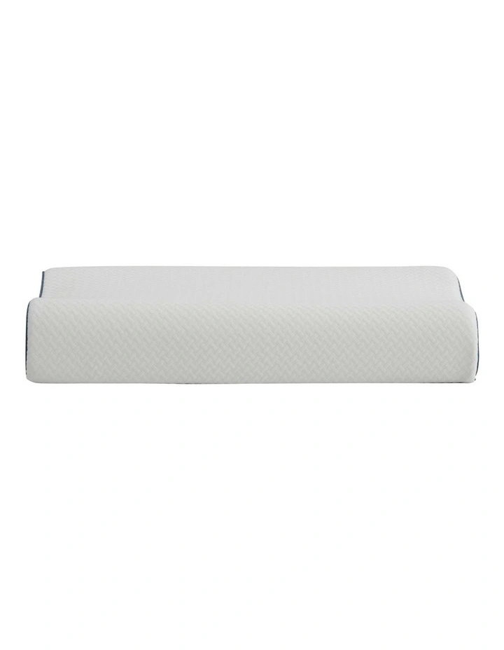 Tencel Contoured Memory Foam Pillow in White image 3