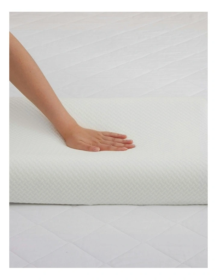 Tencel Contoured Memory Foam Pillow in White image 4