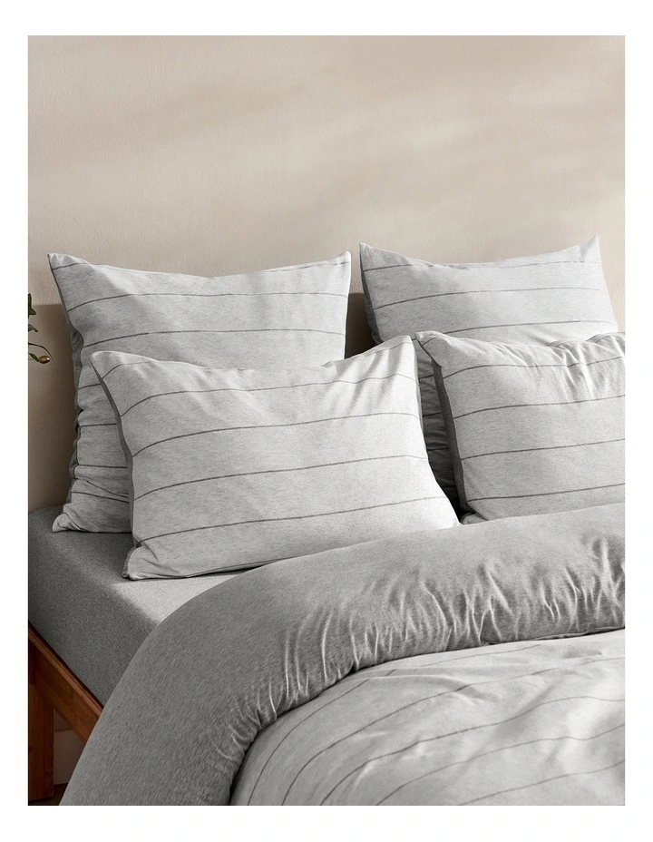 Jersey Luxe Reversible Quilt Cover Set in Silver Grey image 2