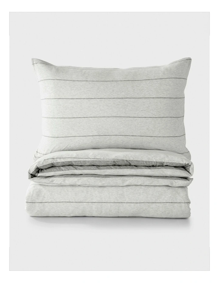 Jersey Luxe Reversible Quilt Cover Set in Silver Grey image 5