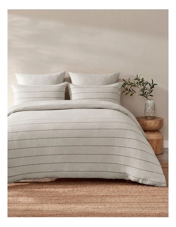 Jersey Luxe 100% Cotton Reversible Quilt Cover Set in Oatmeal