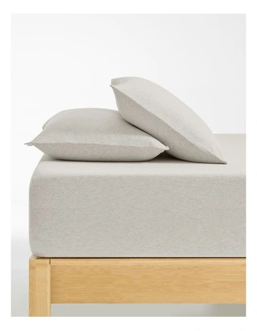 Jersey Luxe 100% Cotton Combo Fitted Sheet Set in Oatmeal