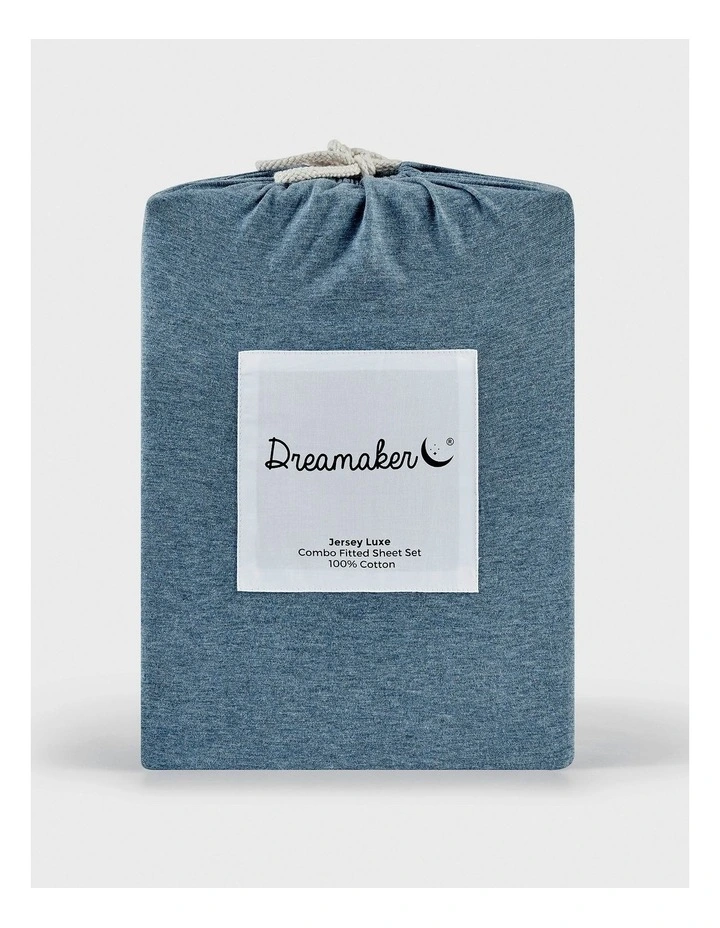 Luxe Fitted Sheet Set in Denim image 6