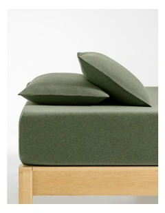 Luxe Fitted Sheet Set in Olive