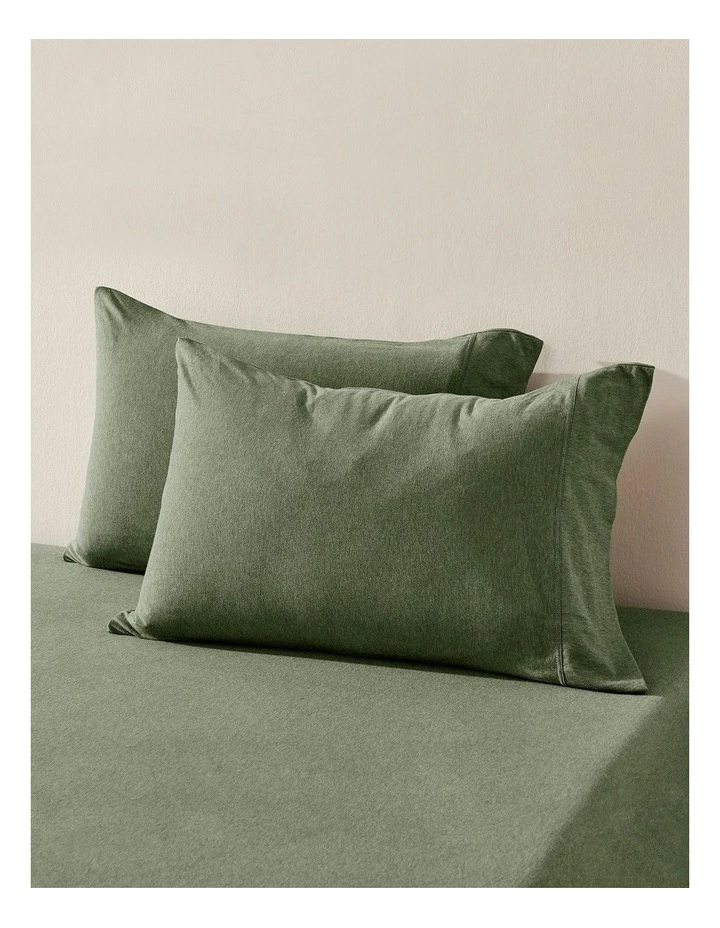 Luxe Fitted Sheet Set in Olive image 4