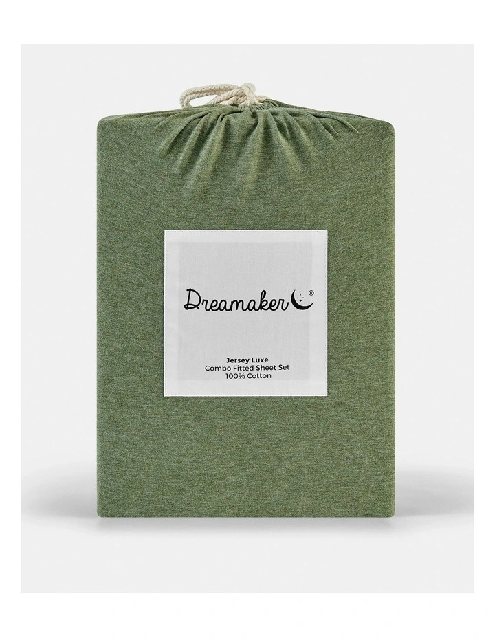 Luxe Fitted Sheet Set in Olive image 6