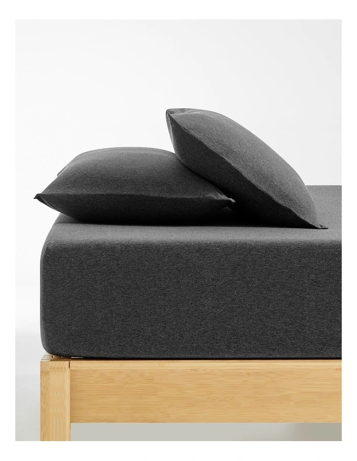 Luxe Fitted Sheet Set in Charcoal image 1