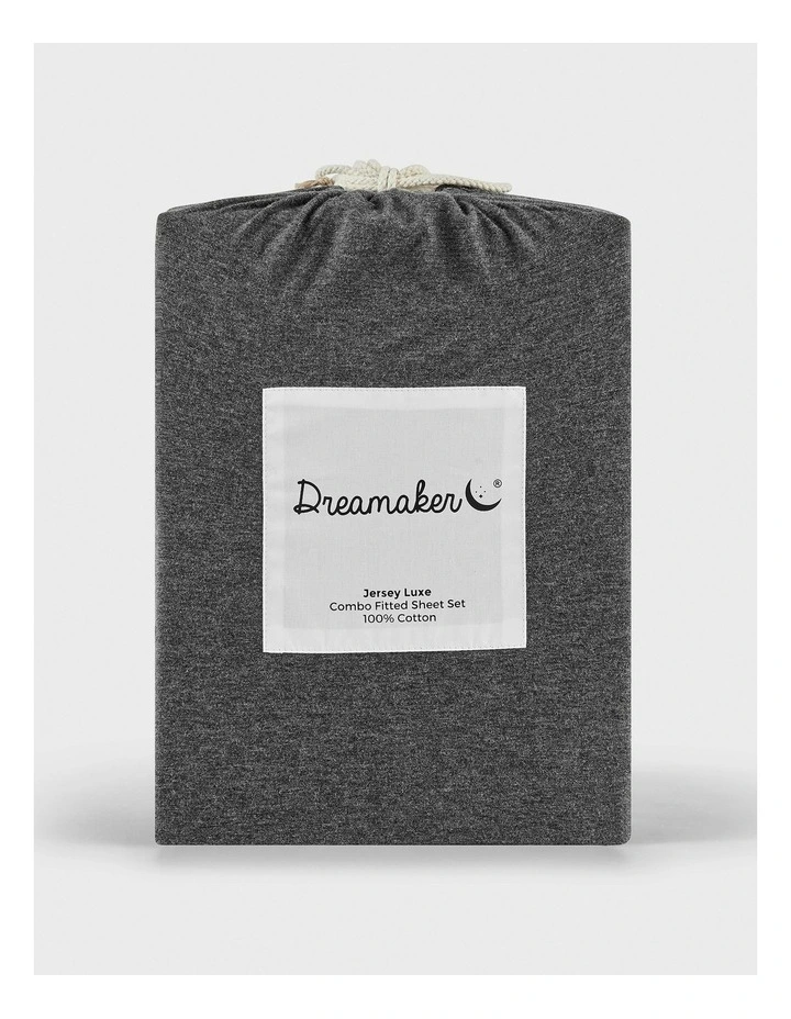 Luxe Fitted Sheet Set in Charcoal image 6