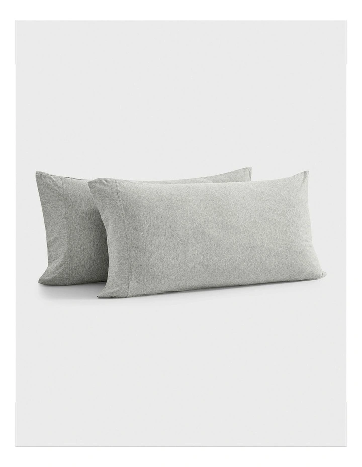 Luxe Standard Pillowcase Twin Pack in Silver Grey image 3