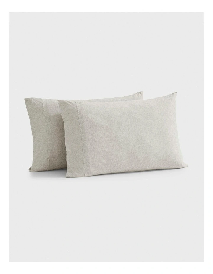 Luxe Standard Pillowcase Twin Pack in Oatmeal image 3