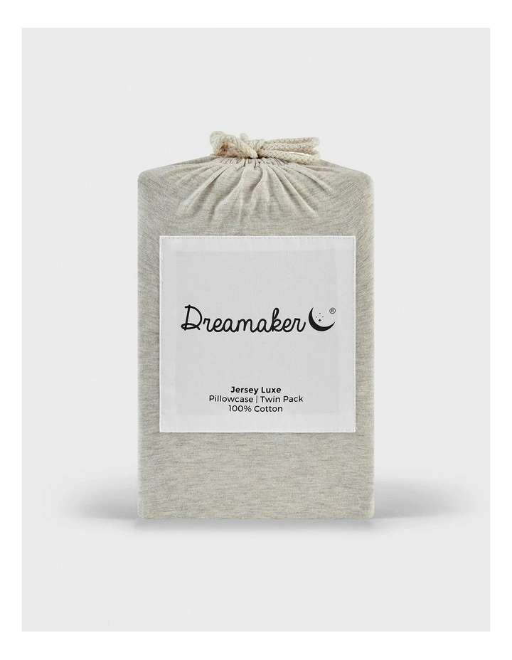 Luxe Standard Pillowcase Twin Pack in Oatmeal image 6