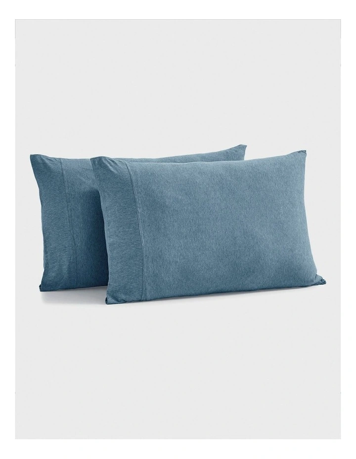 Luxe Standard Pillowcase Twin Pack in Denim image 3