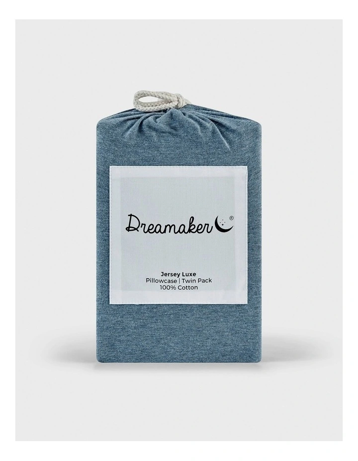 Luxe Standard Pillowcase Twin Pack in Denim image 6