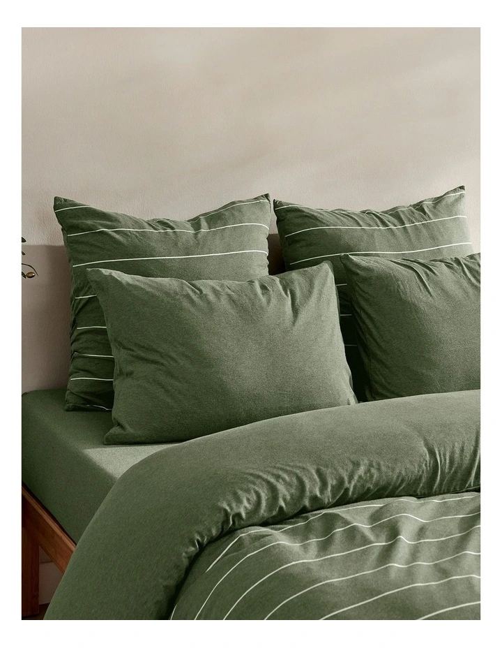 Luxe Standard Pillowcase Twin Pack in Olive image 5