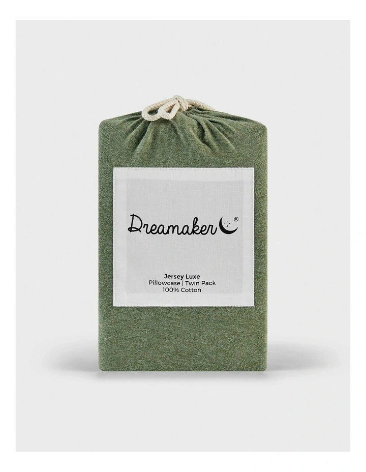 Luxe Standard Pillowcase Twin Pack in Olive image 6