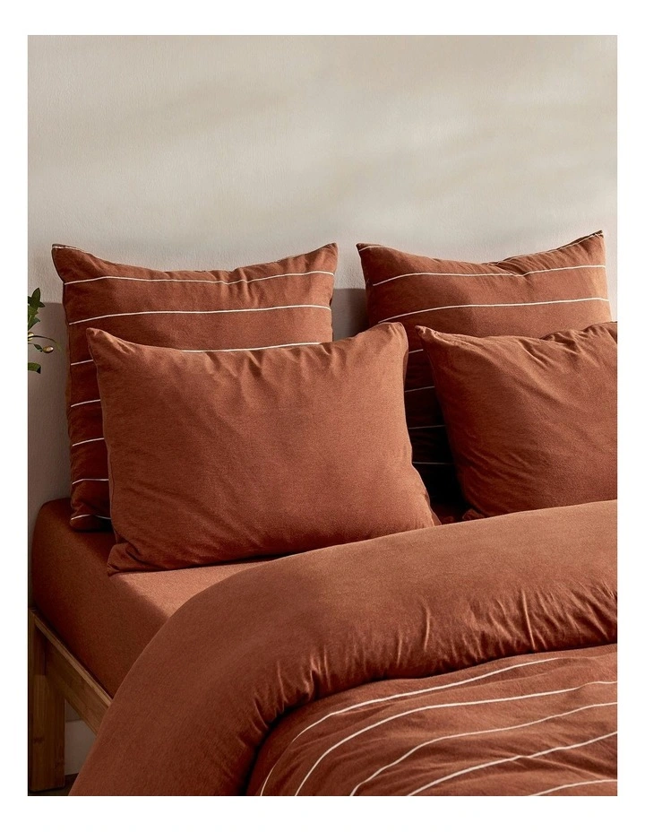 Luxe Standard Pillowcase Twin Pack in Rust image 5
