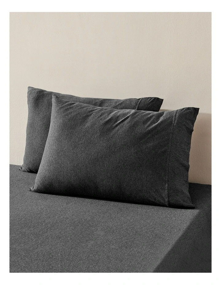 Luxe Standard Pillowcase Twin Pack in Charcoal image 1
