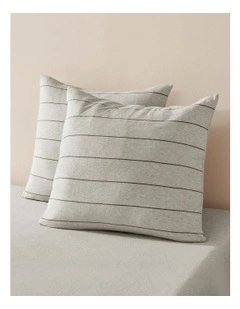 Luxe European Pillowcase Twin Pack in Oatmeal