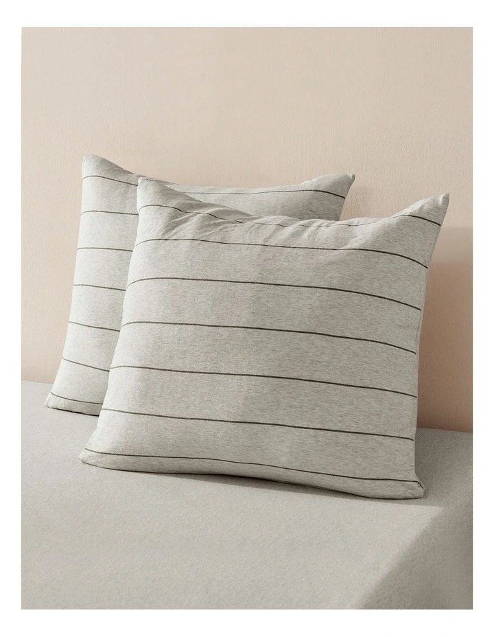 Luxe European Pillowcase Twin Pack in Oatmeal image 1