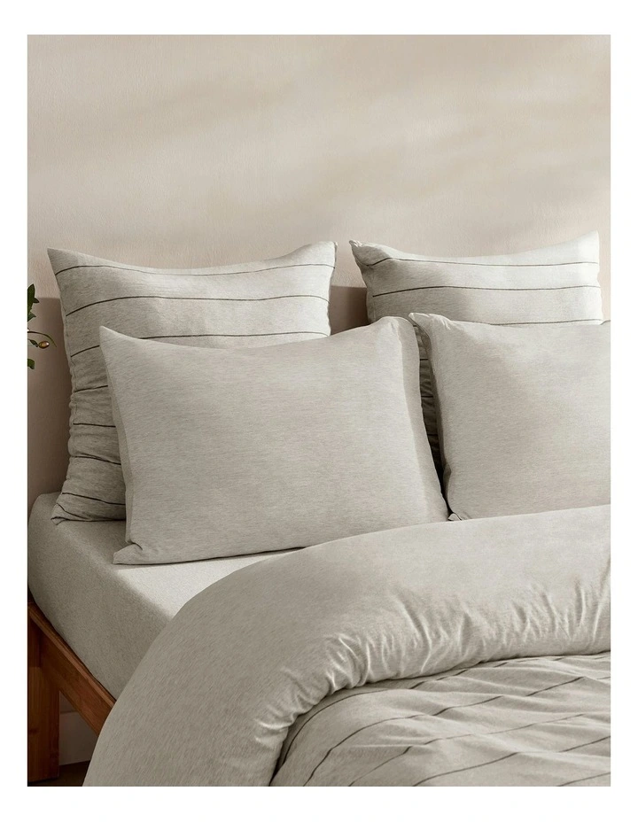 Luxe European Pillowcase Twin Pack in Oatmeal image 5