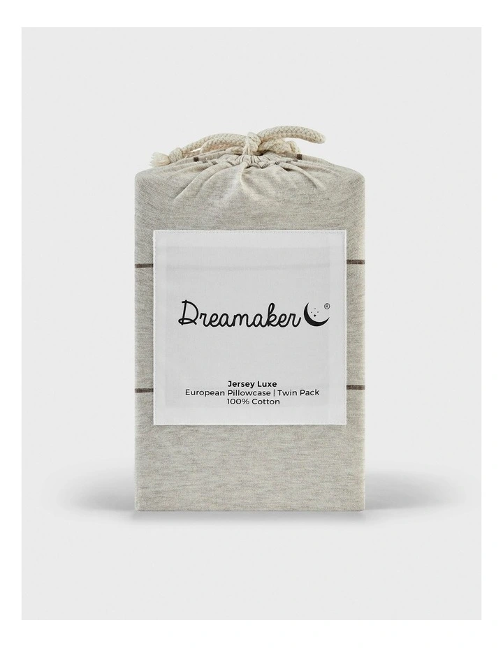 Luxe European Pillowcase Twin Pack in Oatmeal image 6