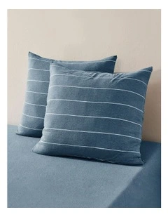 Luxe European Pillowcase Twin Pack in Denim