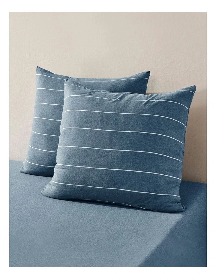 Luxe European Pillowcase Twin Pack in Denim image 1