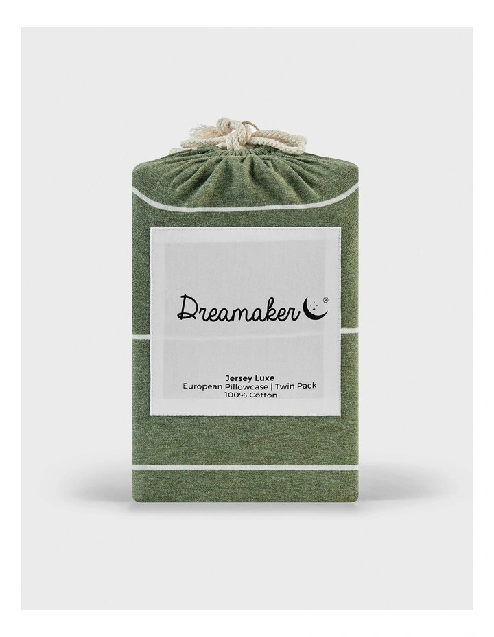 Luxe European Pillowcase Twin Pack in Olive image 6