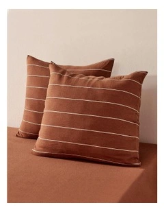 Luxe European Pillowcase Twin Pack in Rust
