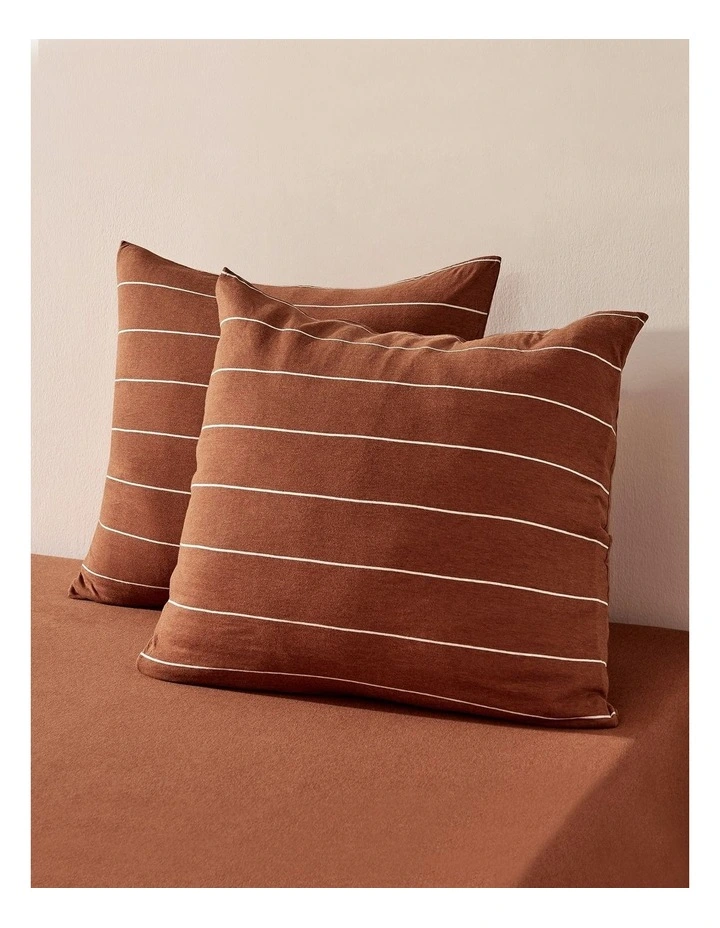 Luxe European Pillowcase Twin Pack in Rust image 1