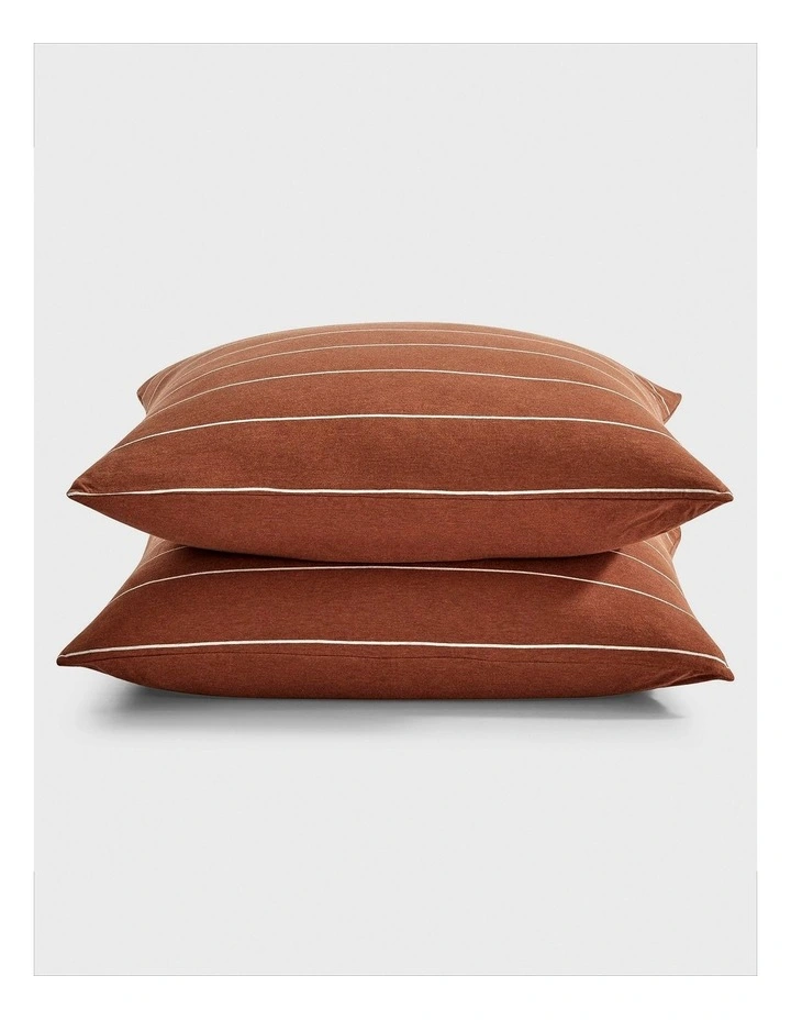Luxe European Pillowcase Twin Pack in Rust image 2