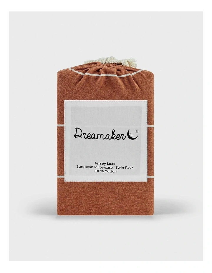 Luxe European Pillowcase Twin Pack in Rust image 6