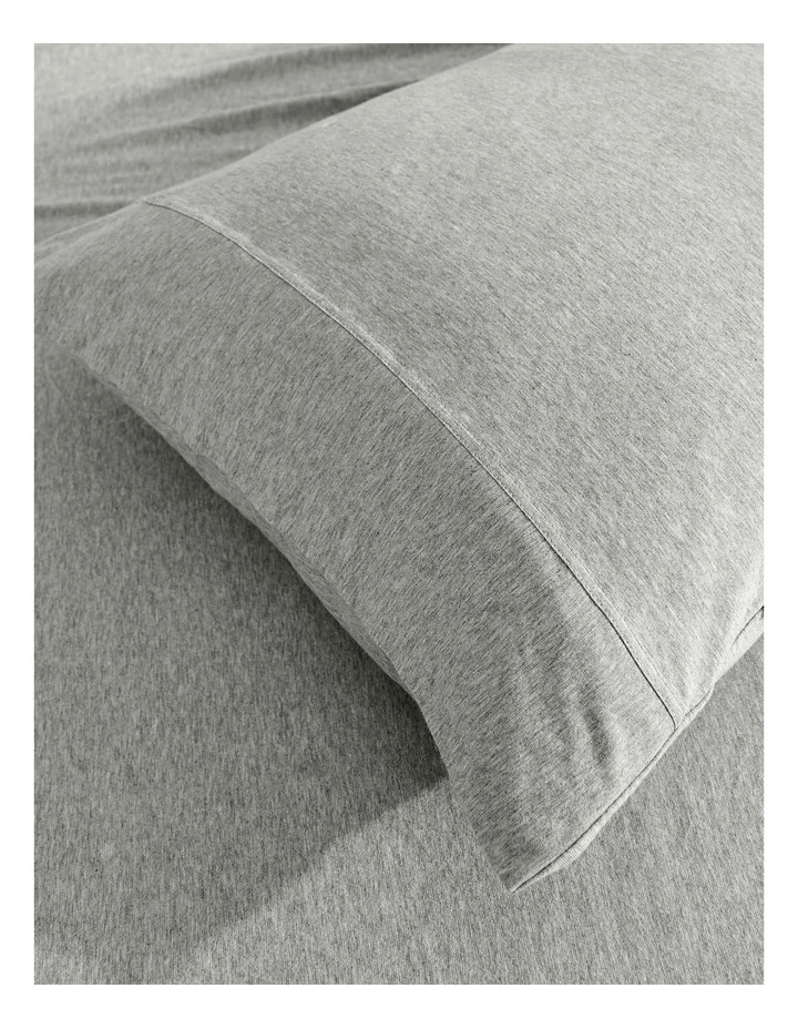 Luxe King Pillowcase Twin Pack in Silver Grey image 2